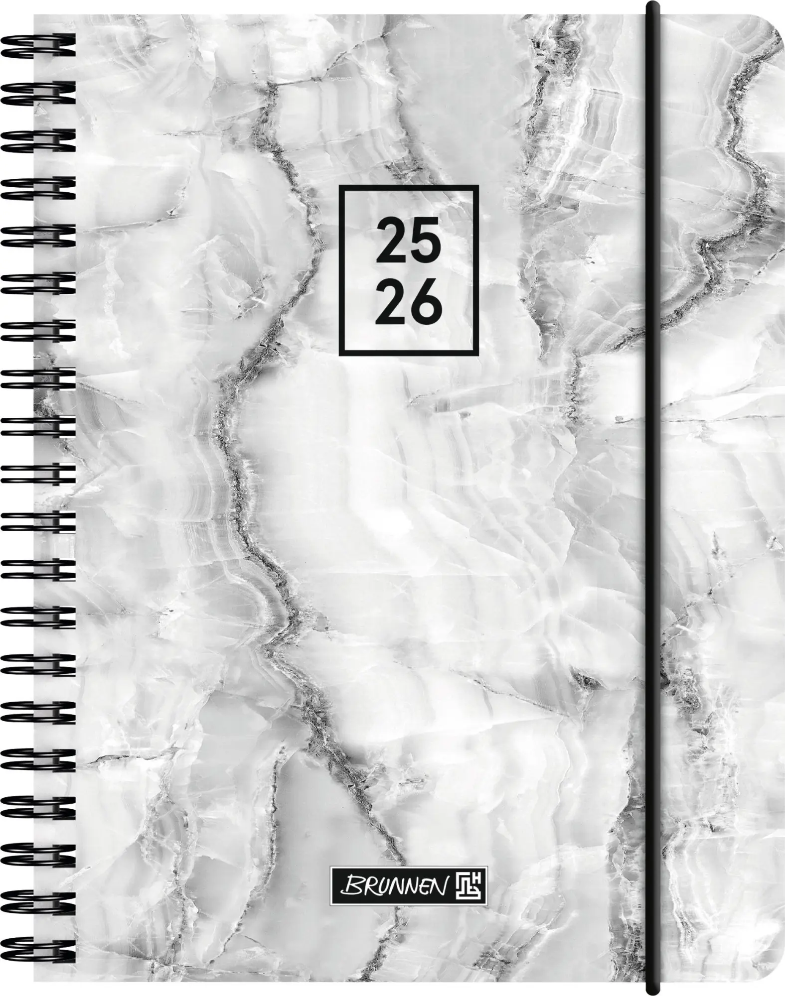 Cover: 4061947139082 | BRUNNEN Schülerkalender (2025/2026) "Grey Marble", 2 Seiten = 1...