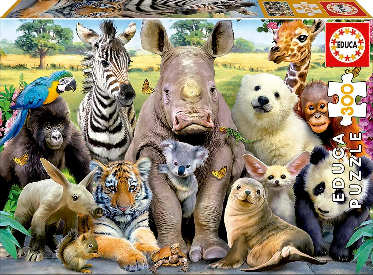 Cover: 8412668159082 | Educa - Lustige Zootiere - Puzzle 300 Teile | Howard Robinson | Spiel