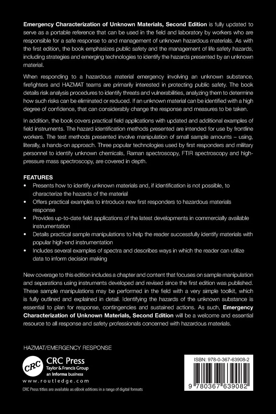 Rückseite: 9780367639082 | Emergency Characterization of Unknown Materials | Houghton (u. a.)