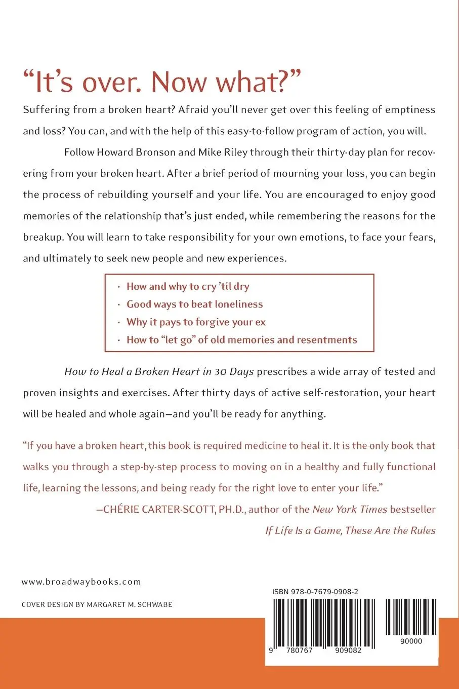Rückseite: 9780767909082 | How to Heal a Broken Heart in 30 Days | Howard Bronson (u. a.) | Buch