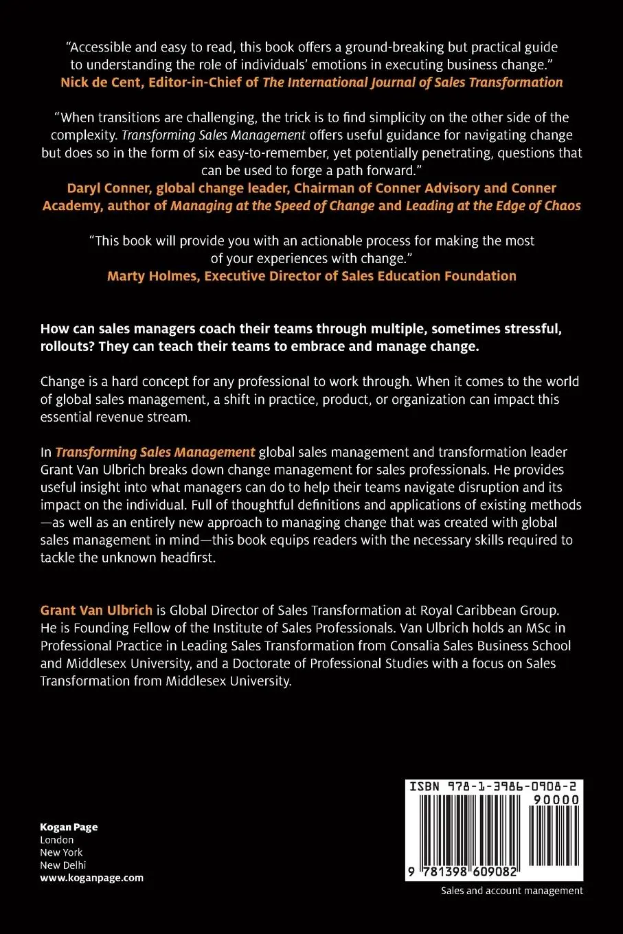 Rückseite: 9781398609082 | Transforming Sales Management | Lead Sales Teams Through Change | Buch