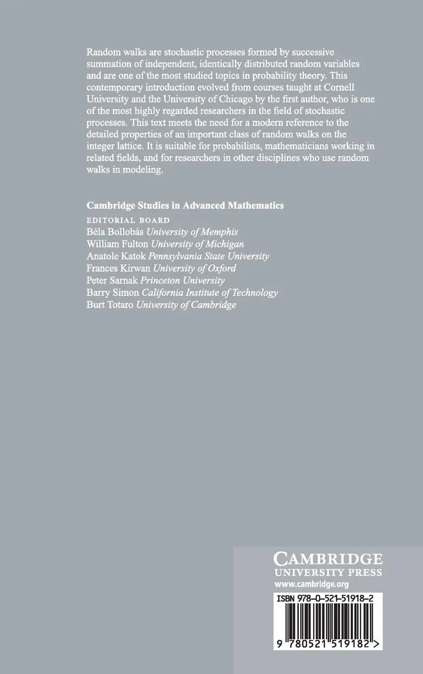 Rückseite: 9780521519182 | Random Walk | A Modern Introduction | Gregory F. Lawler (u. a.) | Buch