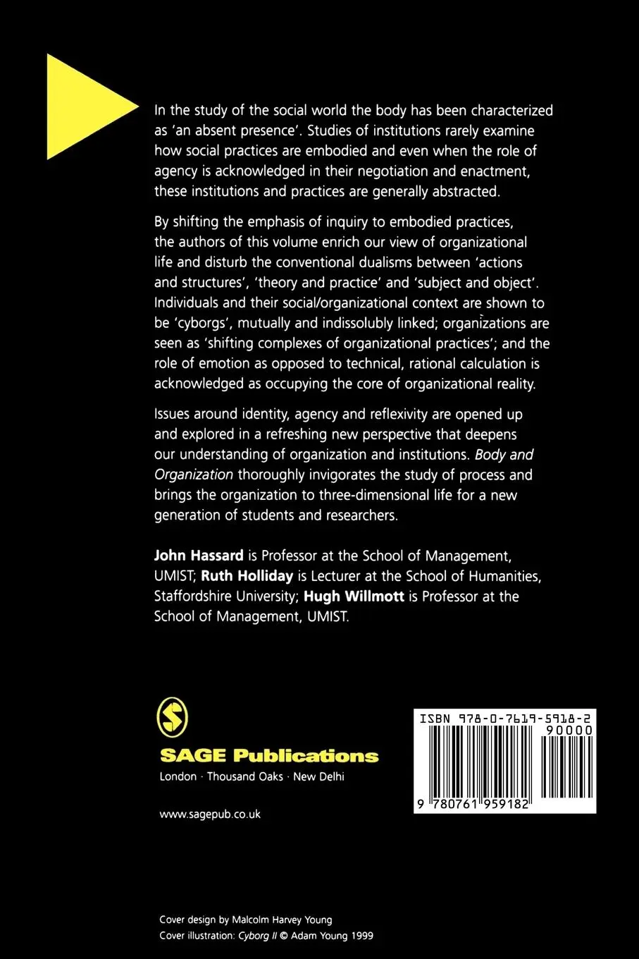 Rückseite: 9780761959182 | Body and Organization | John Hassard (u. a.) | Taschenbuch | Englisch