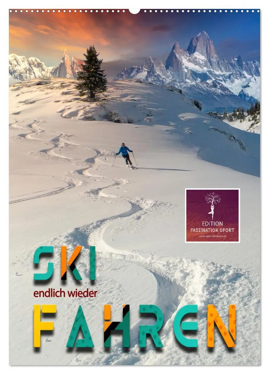 Cover: 9783516369182 | Endlich wieder Skifahren (Wandkalender 2026 DIN A2 hoch), CALVENDO...