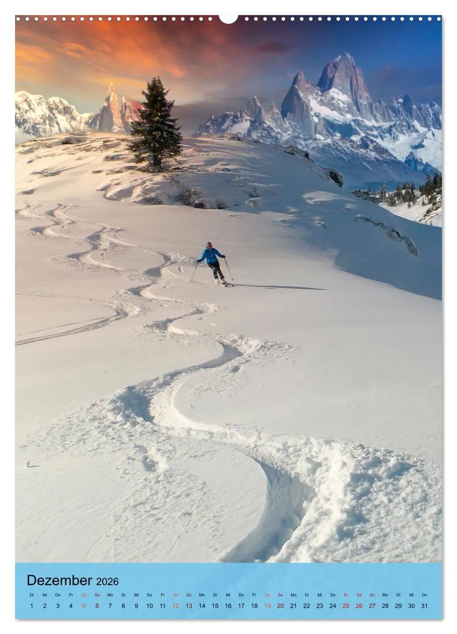 Bild: 9783516369182 | Endlich wieder Skifahren (Wandkalender 2026 DIN A2 hoch), CALVENDO...