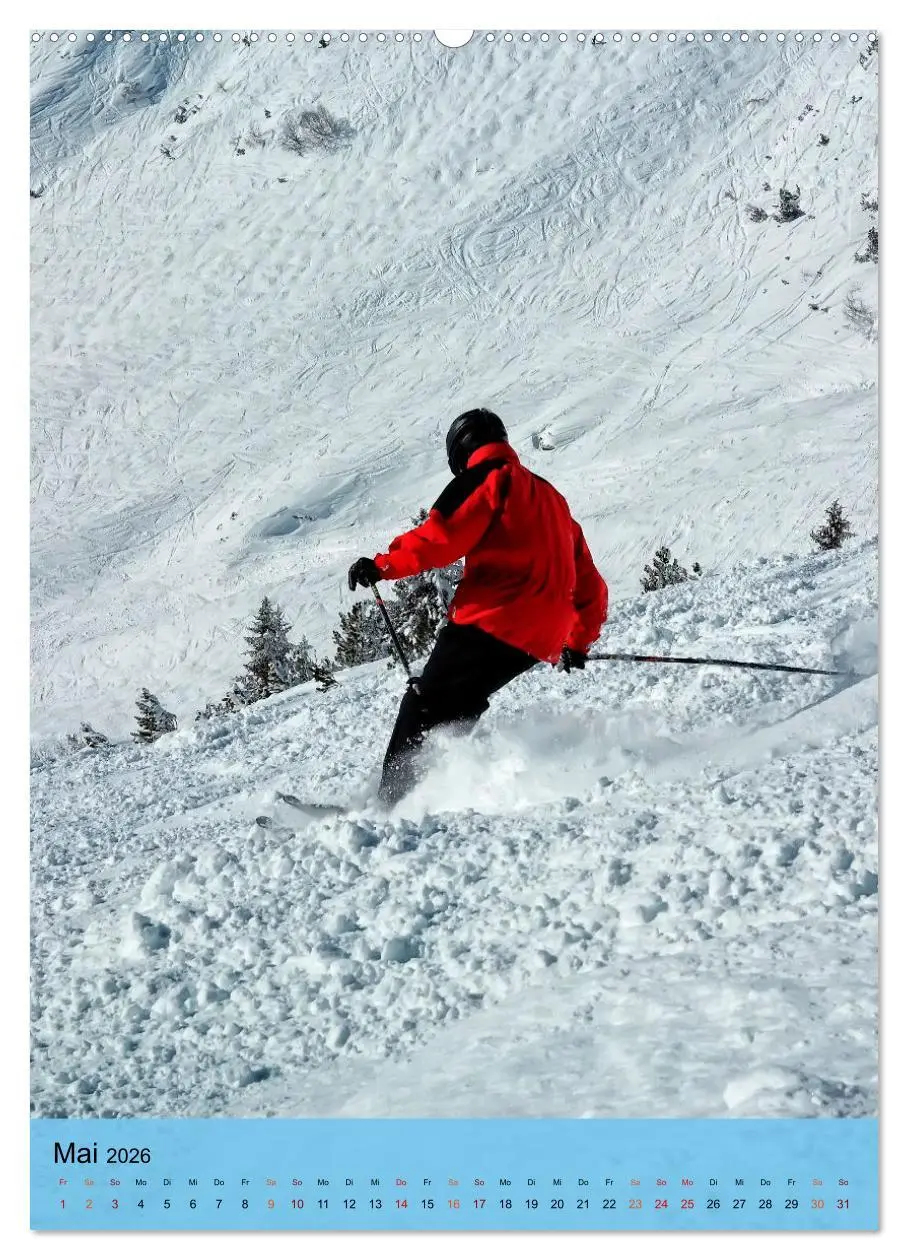 Bild: 9783516369182 | Endlich wieder Skifahren (Wandkalender 2026 DIN A2 hoch), CALVENDO...