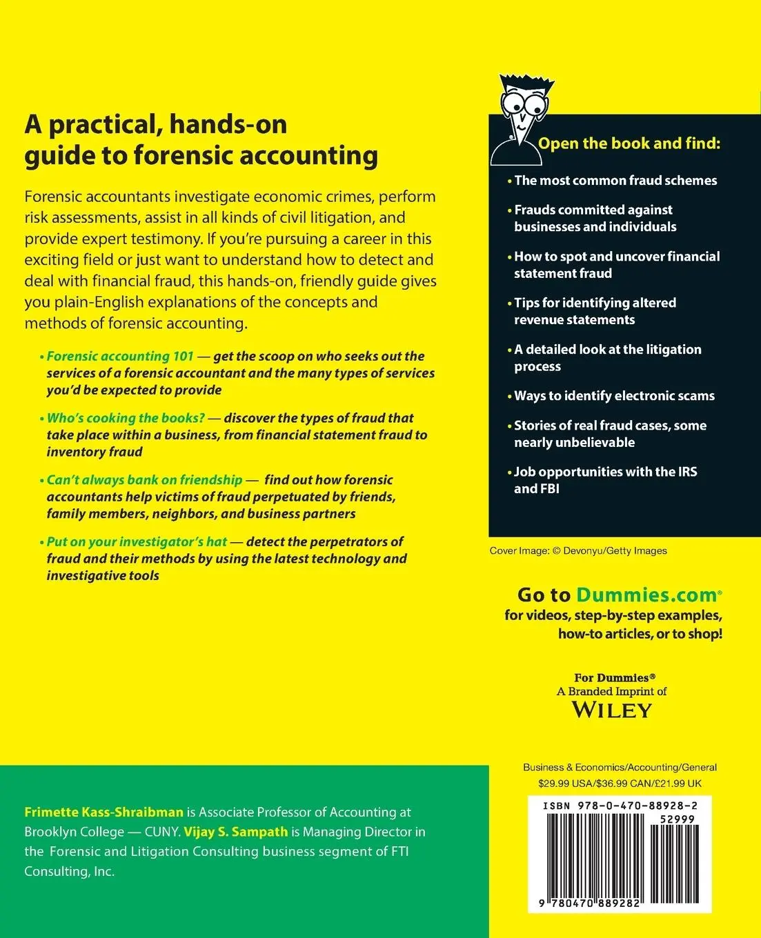 Rückseite: 9780470889282 | Forensic Accounting For Dummies | Frimette Kass-Shraibman (u. a.)