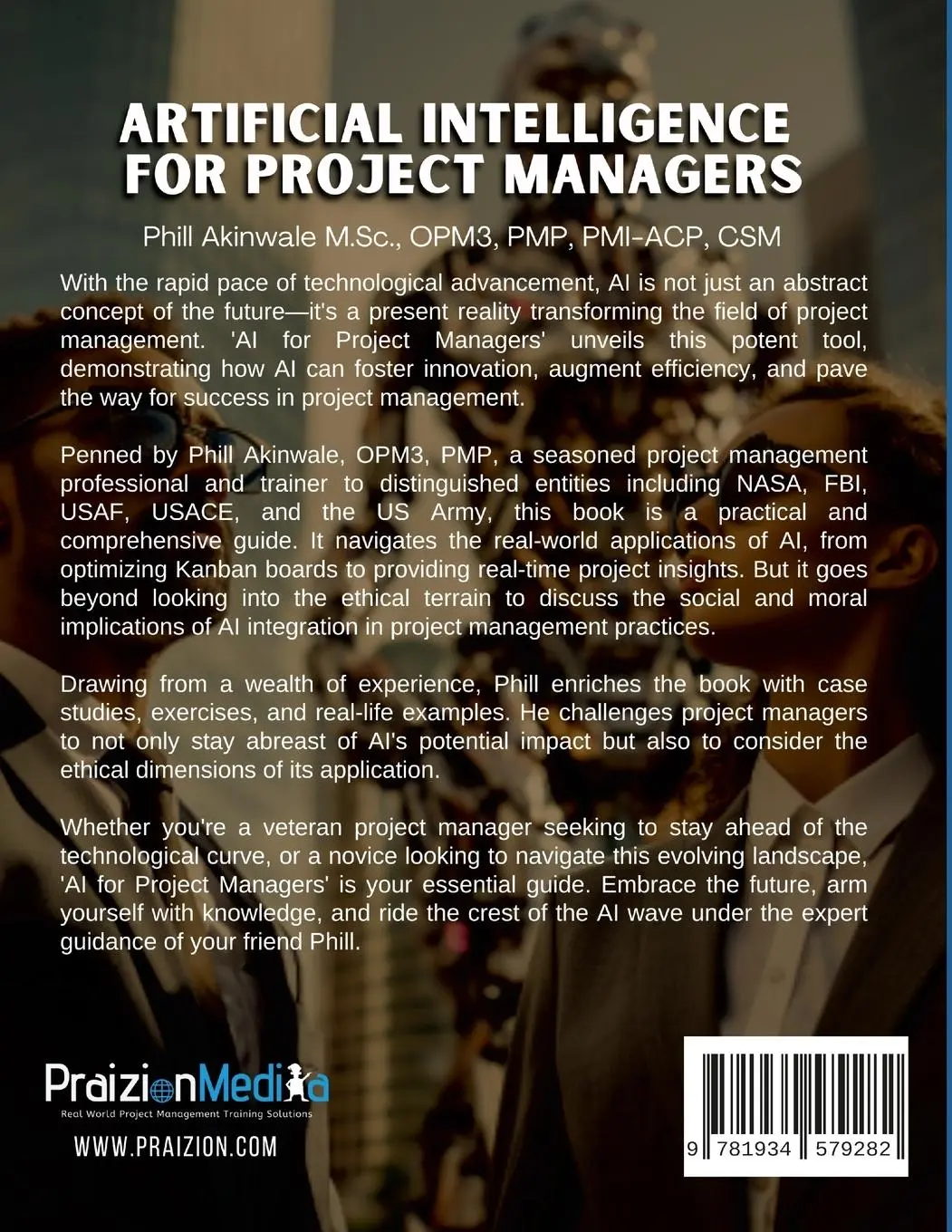 Rückseite: 9781934579282 | Artificial Intelligence for Project Managers | Phill Akinwale | Buch