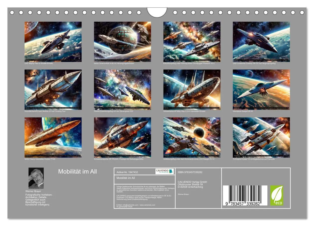 Bild: 9783457339282 | Mobilität im All (Wandkalender 2026 DIN A4 quer), CALVENDO...