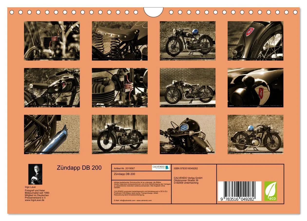 Bild: 9783516049282 | Zündapp DB 200 (Wandkalender 2026 DIN A4 quer), CALVENDO...