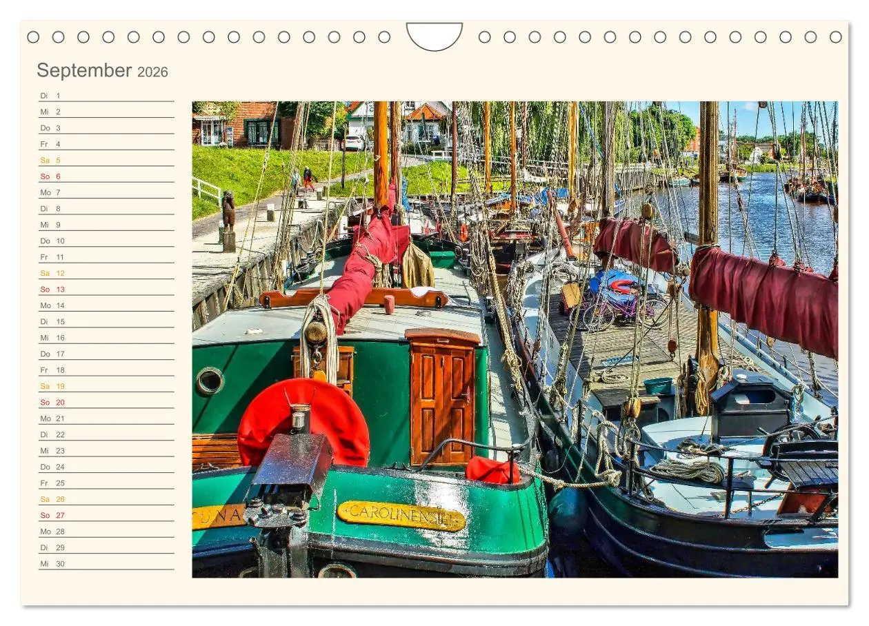 Bild: 9783516119282 | Ostfriesland - Museumshafen Carolinensiel (Wandkalender 2026 DIN A4...