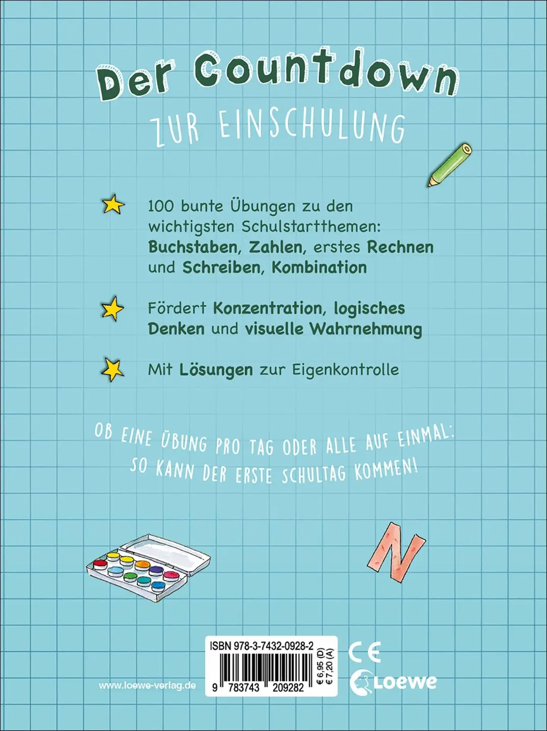 Rückseite: 9783743209282 | 100 Übungen bis zum Schulanfang | Loewe Lernen und Rätseln | Buch
