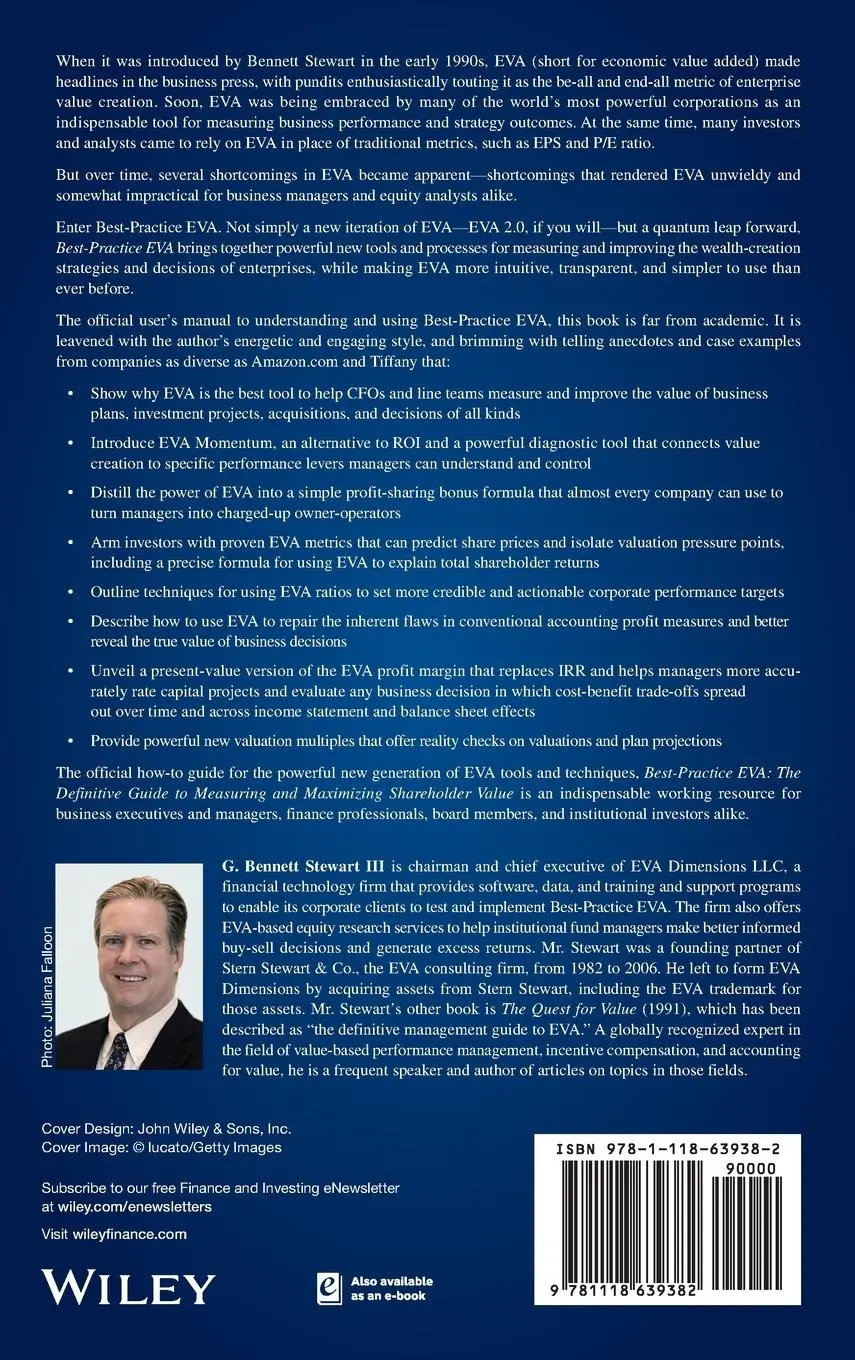 Rückseite: 9781118639382 | Best-Practice Eva | Bennett Stewart | Buch | 352 S. | Englisch | 2013