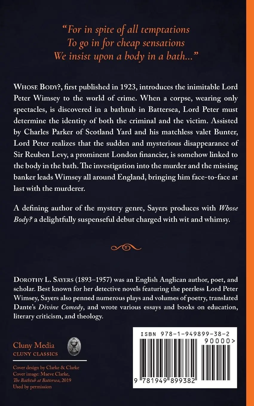 Rückseite: 9781949899382 | Whose Body? | Dorothy L. Sayers | Taschenbuch | Englisch | 2019