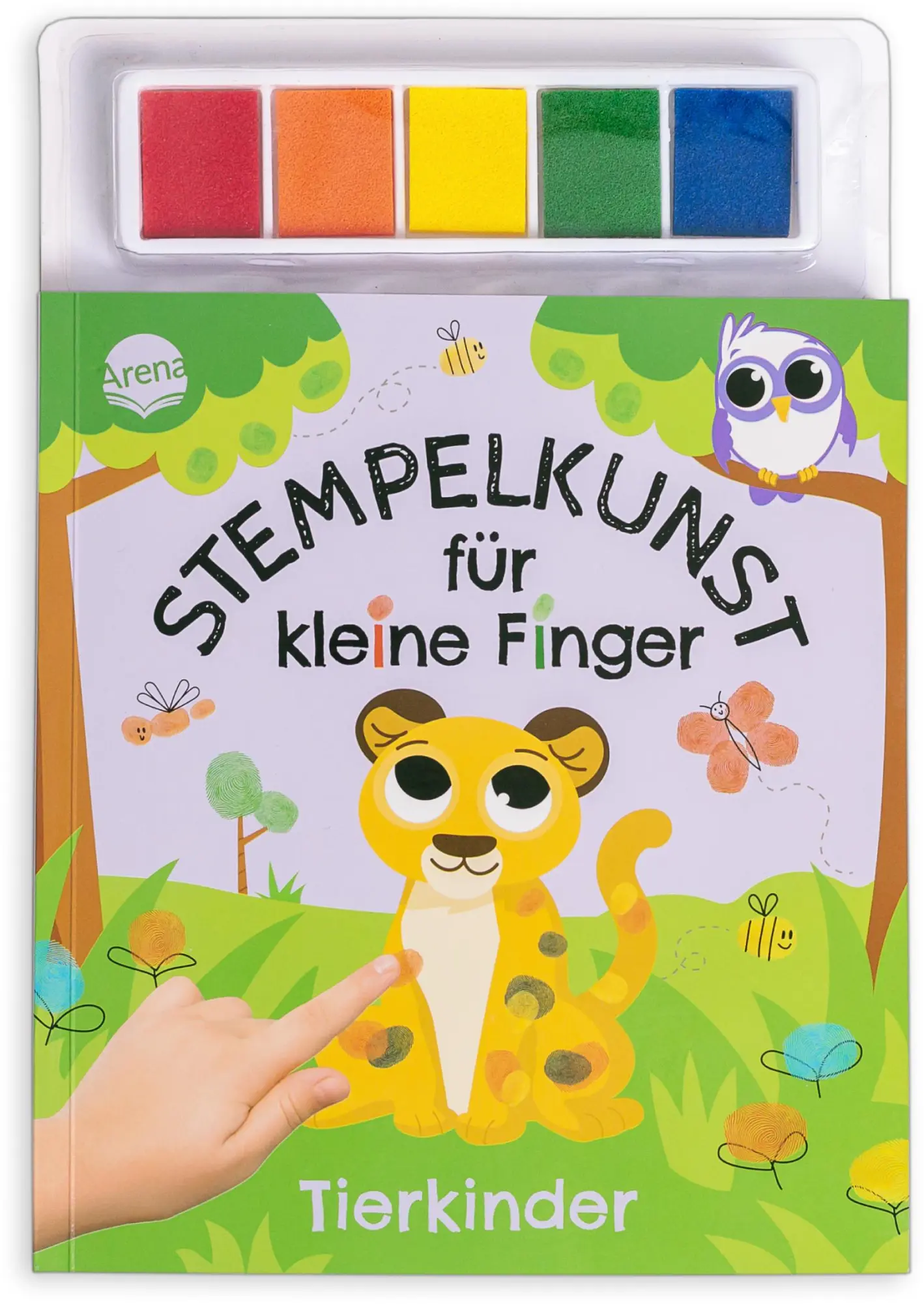 Cover: 9783401719382 | Stempelkunst für kleine Finger. Tierkinder | Hinkler | Taschenbuch