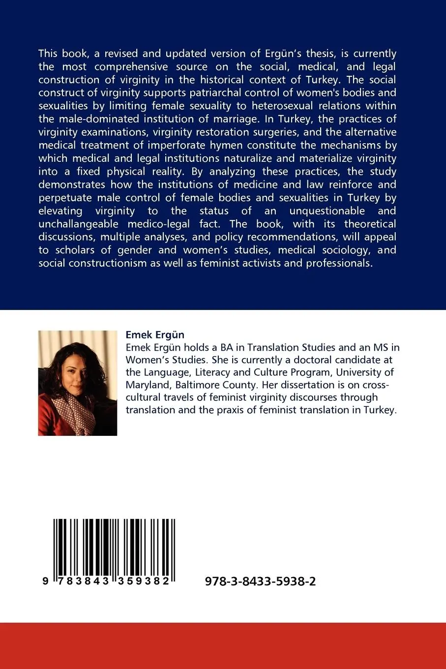Rückseite: 9783843359382 | Dismantling Virginity | Emek Ergün | Taschenbuch | Paperback | 152 S.
