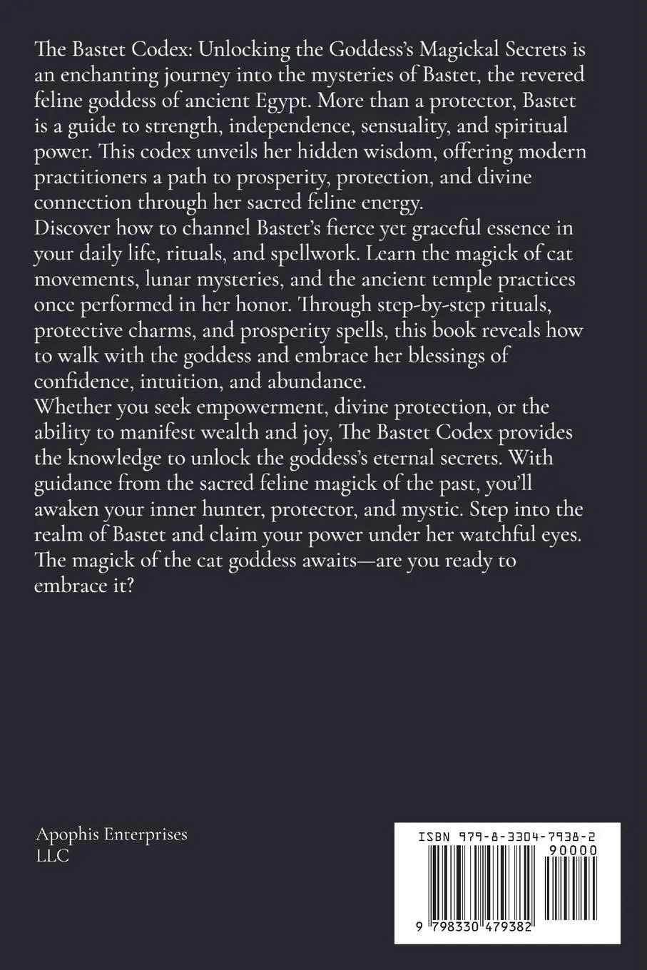 Rückseite: 9798330479382 | The Bastet Codex | Unlocking the Goddess's Magickal Secrets | Buch
