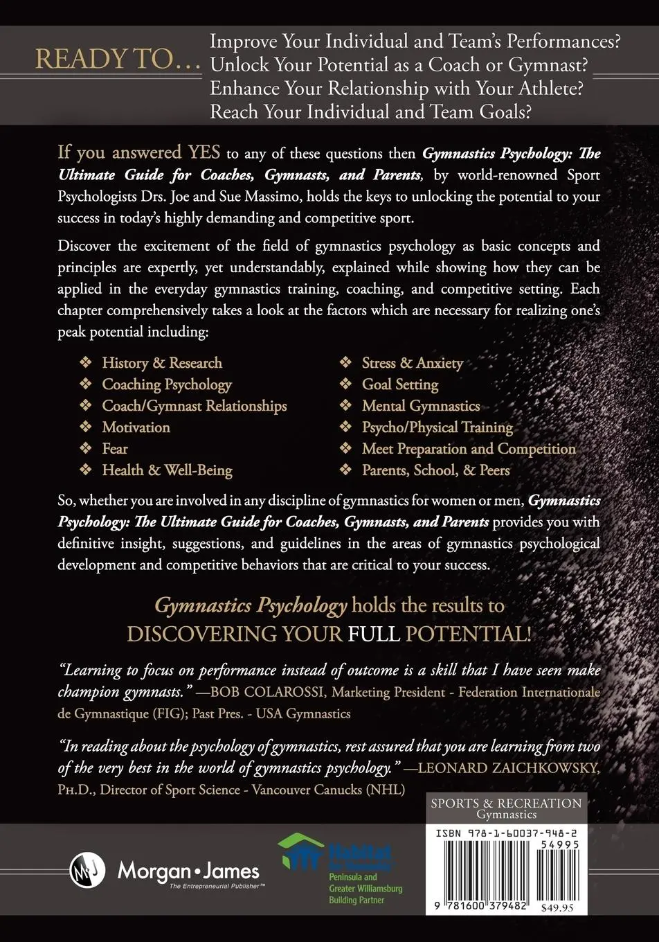 Rückseite: 9781600379482 | Gymnastics Psychology | Joe Massimo (u. a.) | Taschenbuch | Paperback
