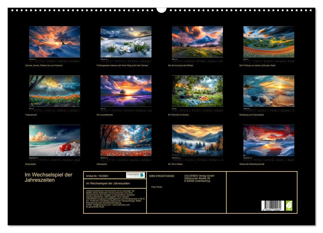 Bild: 9783457249482 | Im Wechselspiel der Jahreszeiten (Wandkalender 2026 DIN A2 quer),...