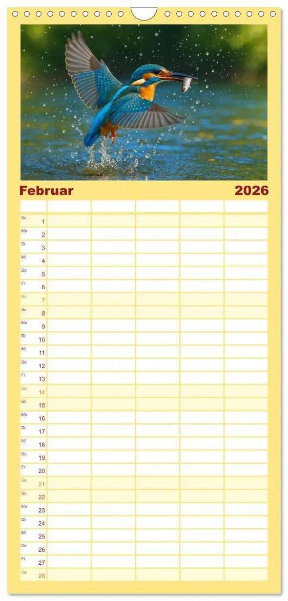 Bild: 9783516649482 | Familienplaner 2026 - Eisvogelträume am Wasser mit 5 Spalten...