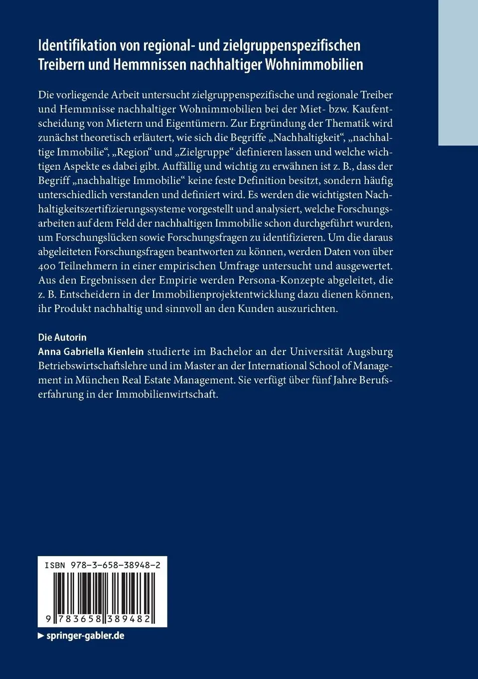 Rückseite: 9783658389482 | Identifikation von regional- und zielgruppenspezifischen Treibern...