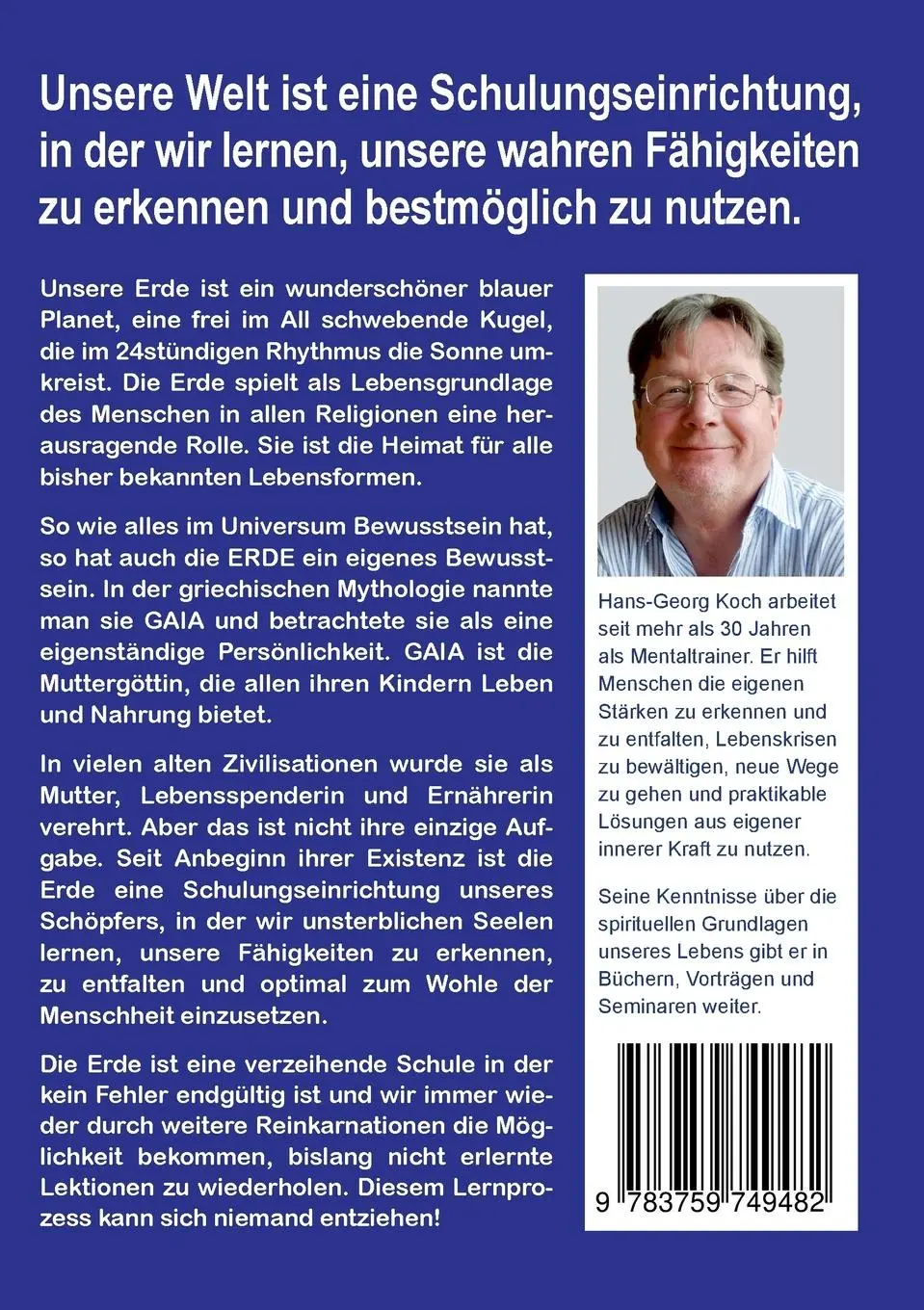 Rückseite: 9783759749482 | Schulungsplanet Erde | Hans-Georg Koch | Taschenbuch | Paperback