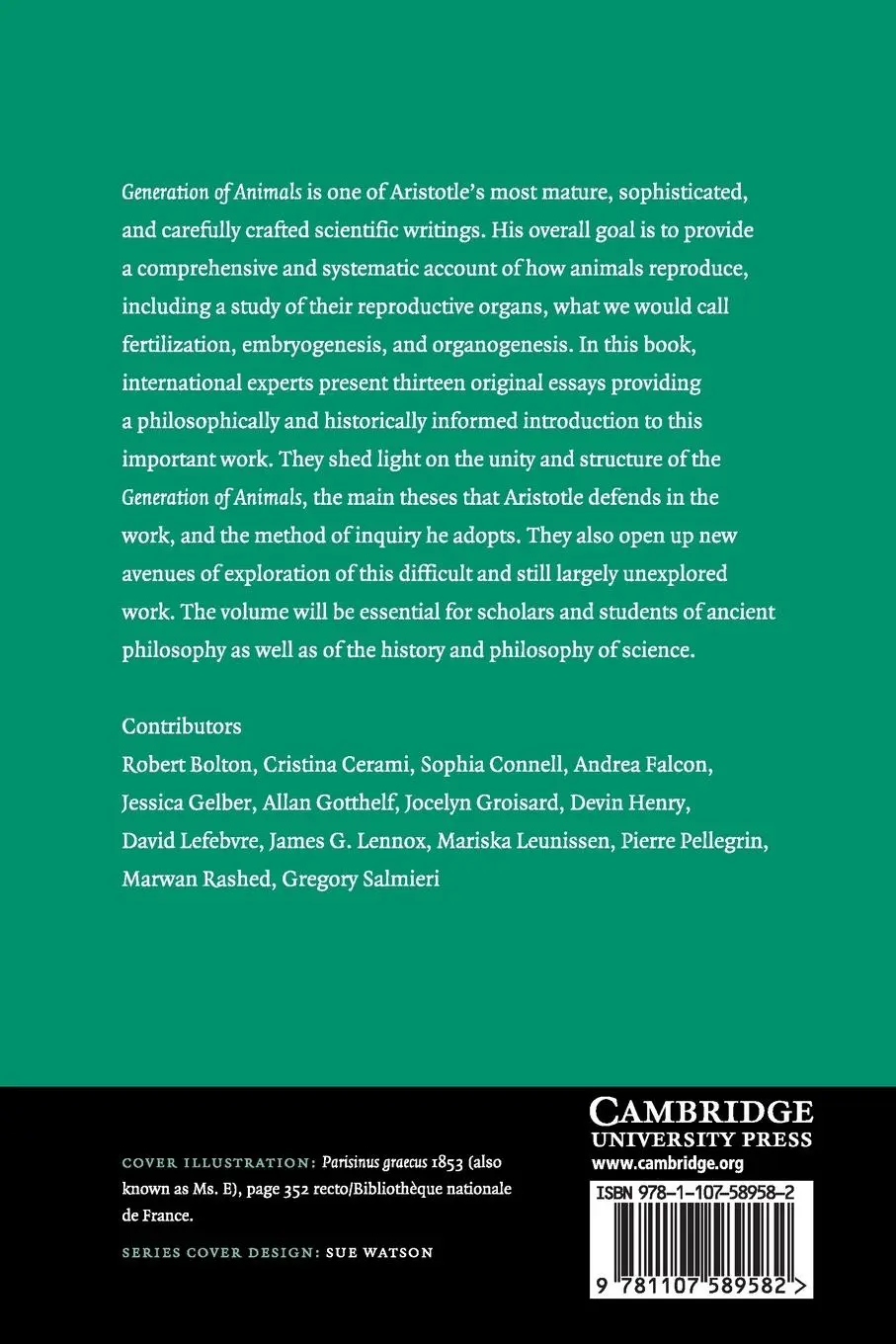 Rückseite: 9781107589582 | Aristotle's Generation of Animals | Andrea Falcon (u. a.) | Buch