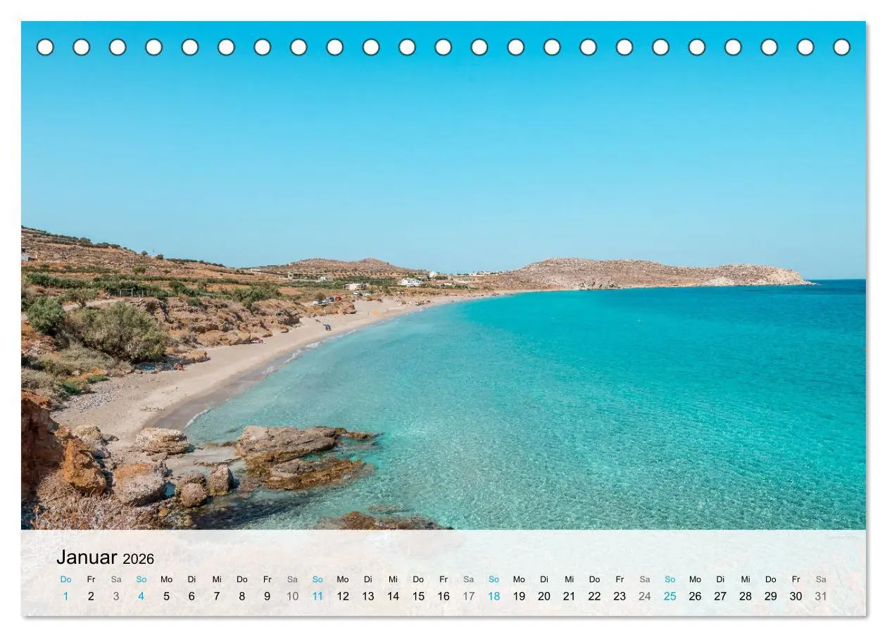 Bild: 9783457549582 | Kreta - Die schönsten Strände (Tischkalender 2026 DIN A5 quer),...