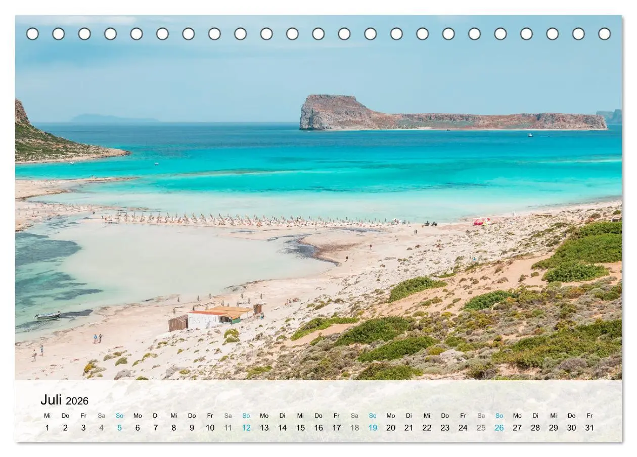 Bild: 9783457549582 | Kreta - Die schönsten Strände (Tischkalender 2026 DIN A5 quer),...