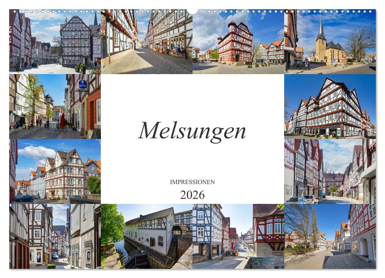 Cover: 9783457619582 | Melsungen Impressionen (Wandkalender 2026 DIN A2 quer), CALVENDO...
