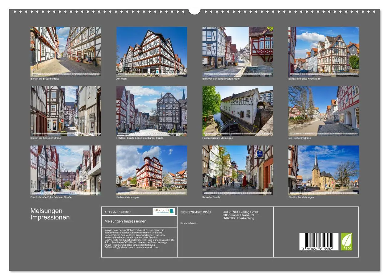 Bild: 9783457619582 | Melsungen Impressionen (Wandkalender 2026 DIN A2 quer), CALVENDO...