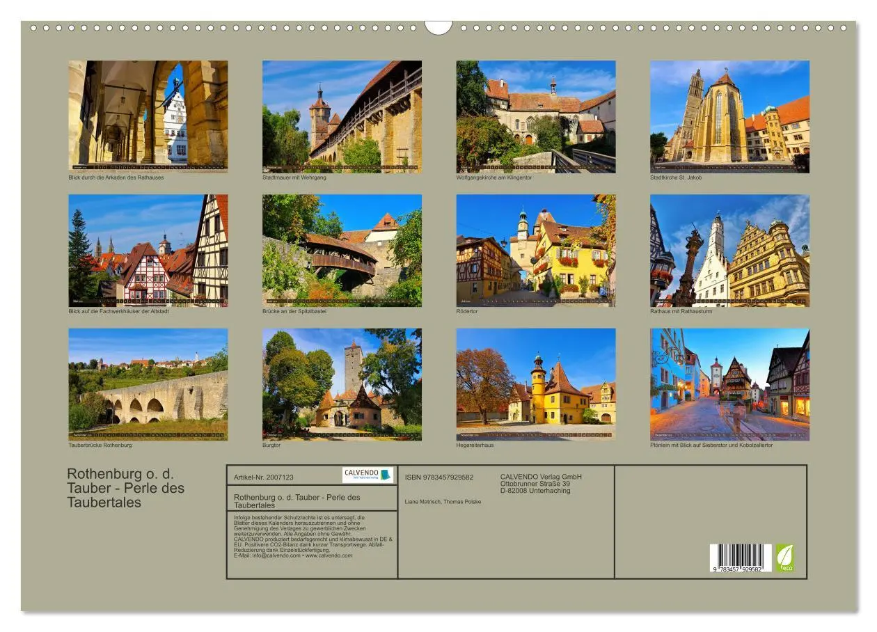 Bild: 9783457929582 | Rothenburg o. d. Tauber - Perle des Taubertales (Wandkalender 2026...