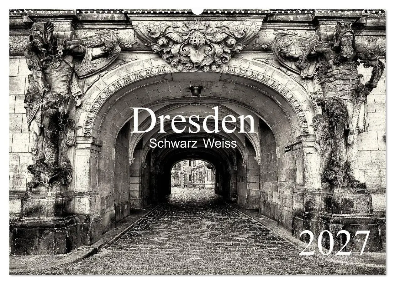 Cover: 9783594169582 | Dresden Schwarz Weiss 2027 (Wandkalender 2027 DIN A2 quer),...