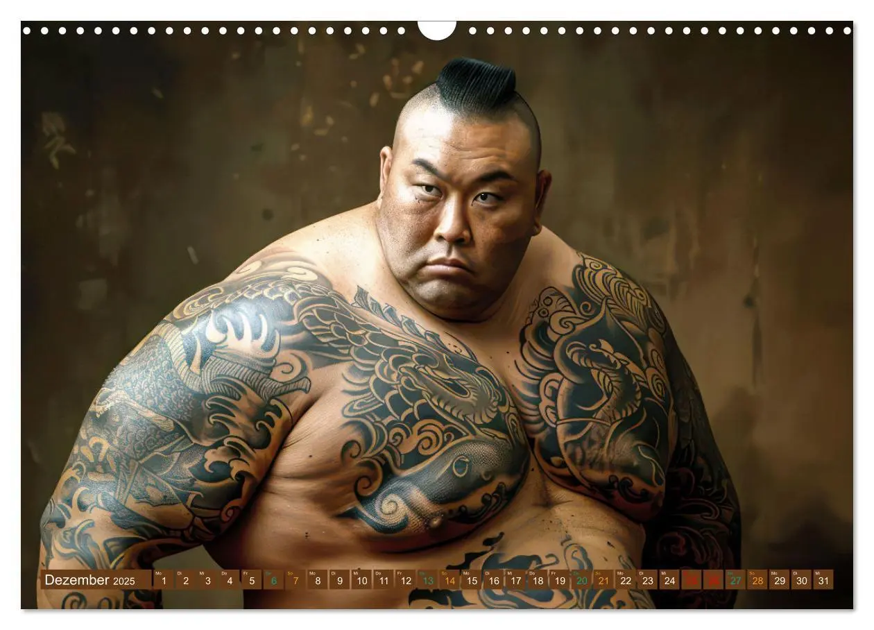 Bild: 9783383809682 | Sumo - Japans schwere Ringer (Wandkalender 2025 DIN A3 quer),...