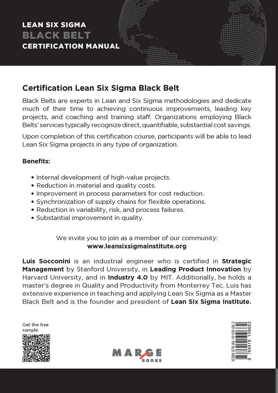 Rückseite: 9788419109682 | Lean Six Sigma Black Belt. Certification manual | Luis Socconini