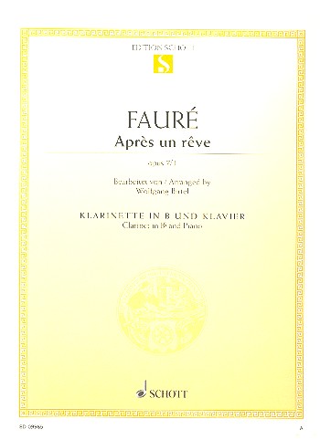 Cover: 9790001189682 | Après un rêve op. 7/1 für Klarinette in B und Klavier | Fauré | Buch