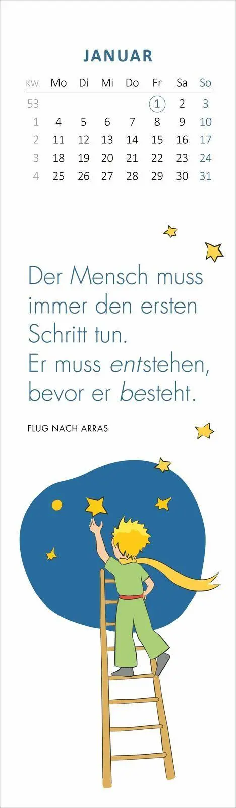 Bild: 4014489139782 | Lesezeichenkalender Man sieht nur mit dem Herzen gut 2027 | Kalender