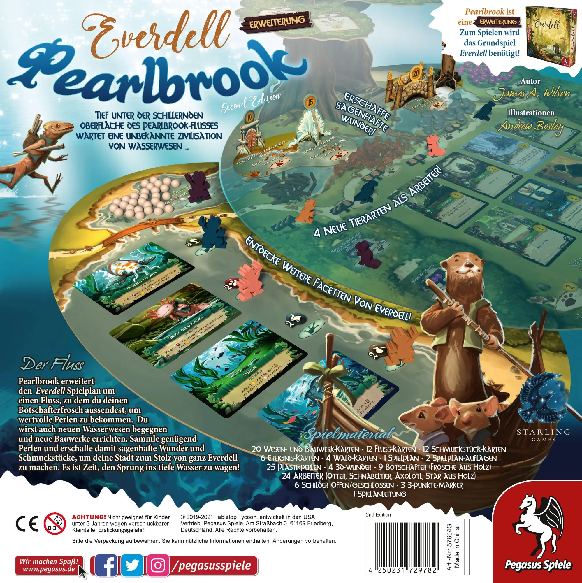 Bild: 4250231729782 | Everdell: Pearlbrook, 2. Edition (deutsche Ausgabe) | James A. Wilson
