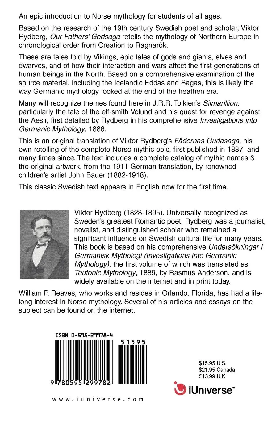 Rückseite: 9780595299782 | Our Fathers' Godsaga | Retold for the Young | Viktor Rydberg | Buch