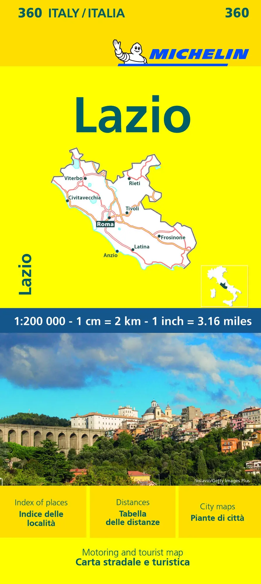 Bild: 9782067259782 | Michelin Latium | Straßen- und Tourismuskarte 1:200.000 | (Land-)Karte