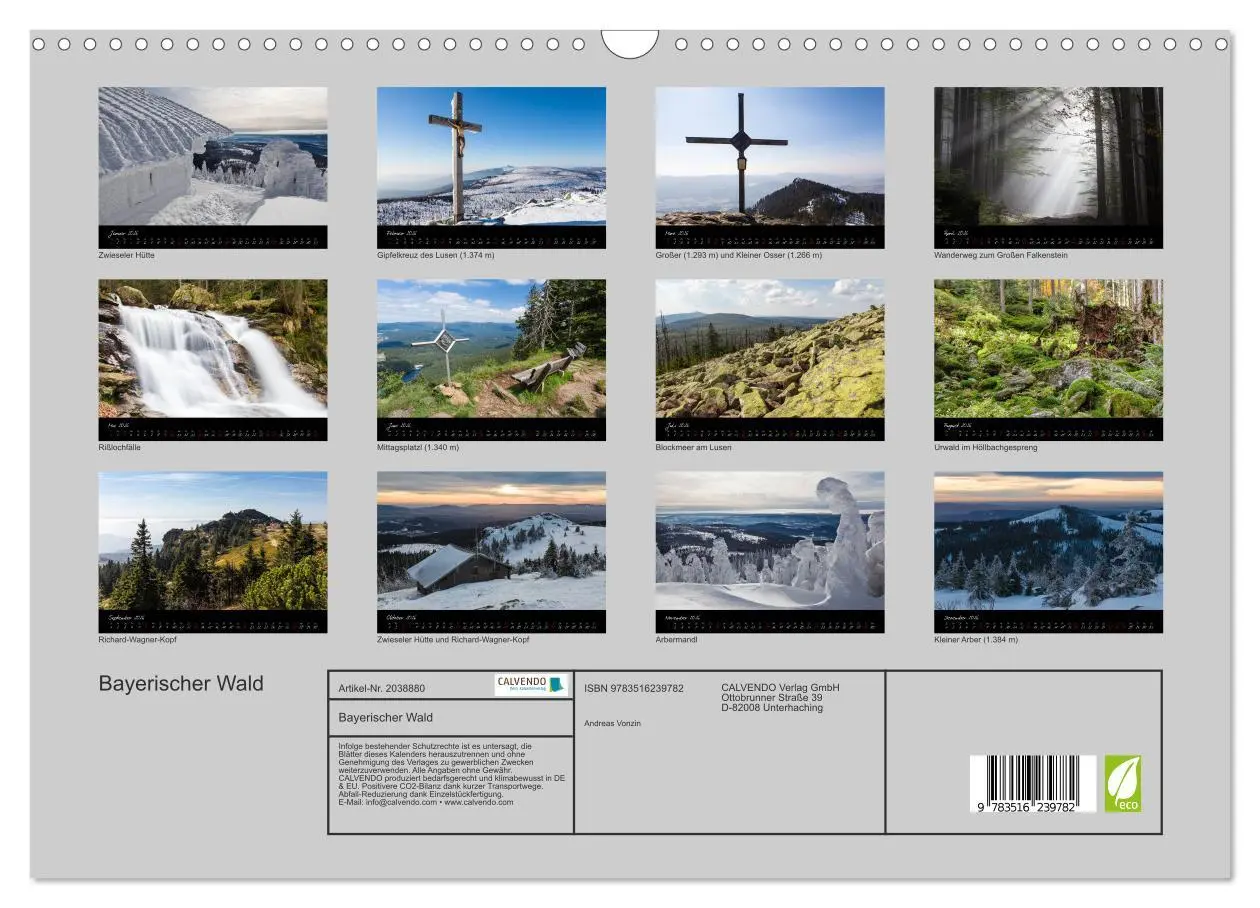 Bild: 9783516239782 | Bayerischer Wald (Wandkalender 2026 DIN A3 quer), CALVENDO...