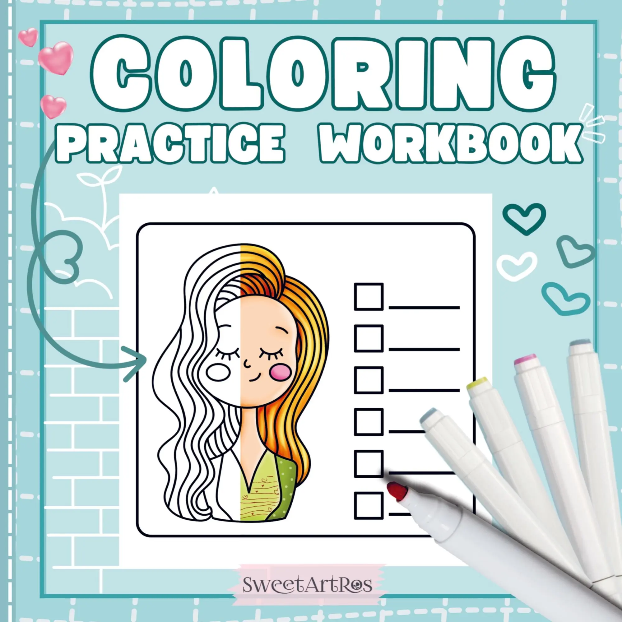 Cover: 9789403779782 | Coloring Practice Workbook | SweetArtRos Publishing | Taschenbuch