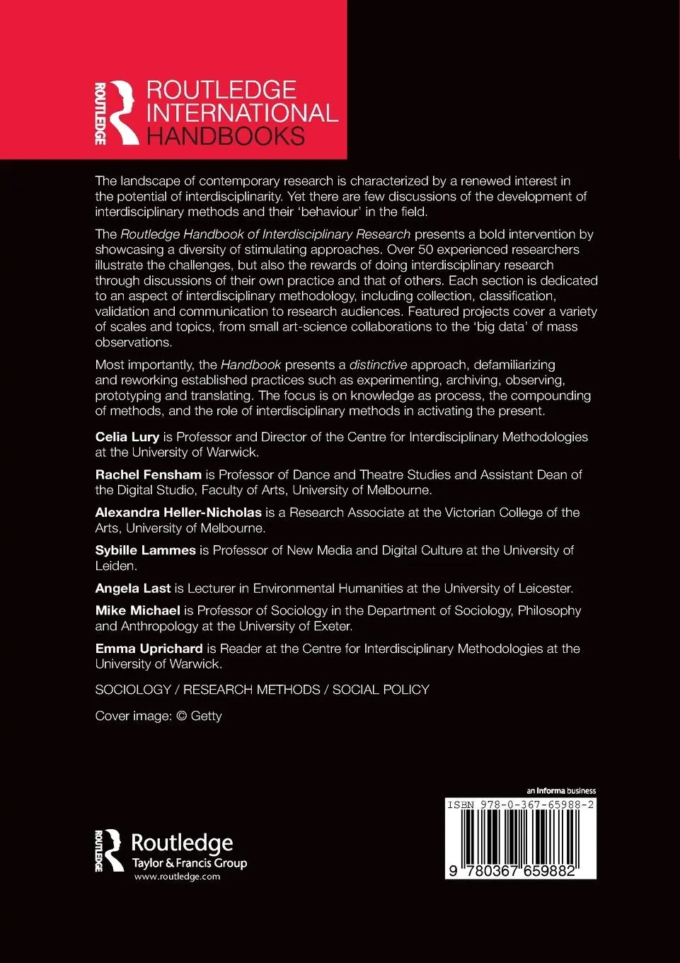 Rückseite: 9780367659882 | Routledge Handbook of Interdisciplinary Research Methods | Taschenbuch