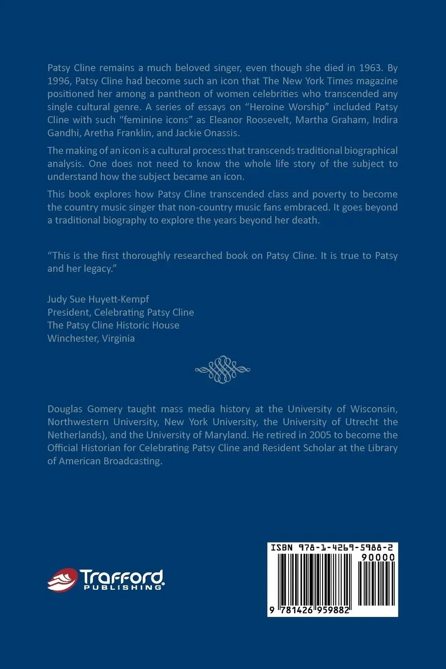 Rückseite: 9781426959882 | Patsy Cline | The Making of an Icon | Douglas Gomery | Taschenbuch