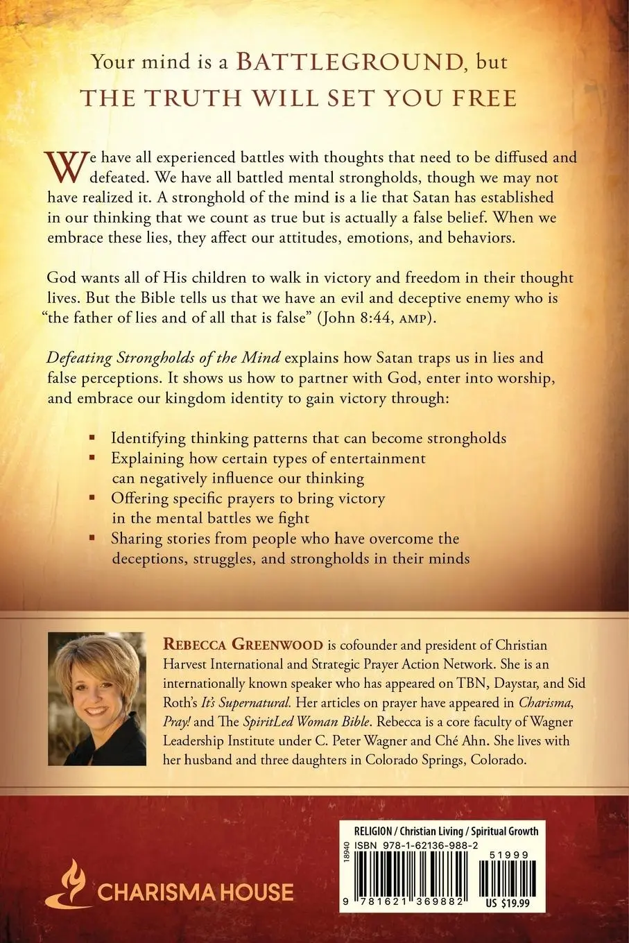 Rückseite: 9781621369882 | Defeating Strongholds of the Mind | Rebecca Greenwood | Taschenbuch