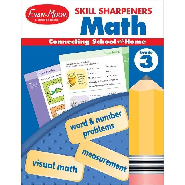 Cover: 9781629389882 | Skill Sharpeners: Math, Grade 3 | Evan-Moor Educational Publishers