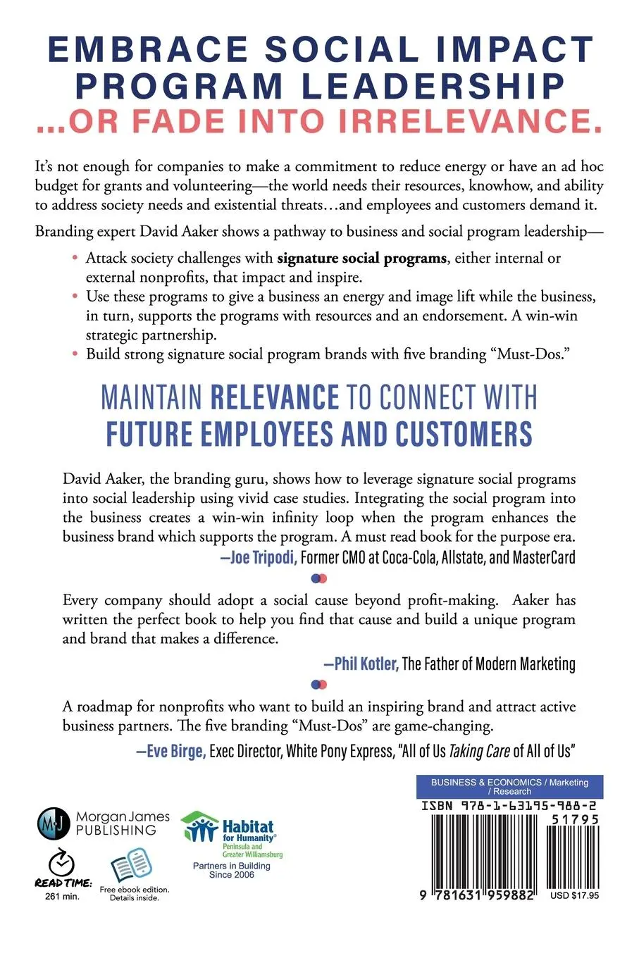 Rückseite: 9781631959882 | The Future of Purpose-Driven Branding | David Aaker | Taschenbuch