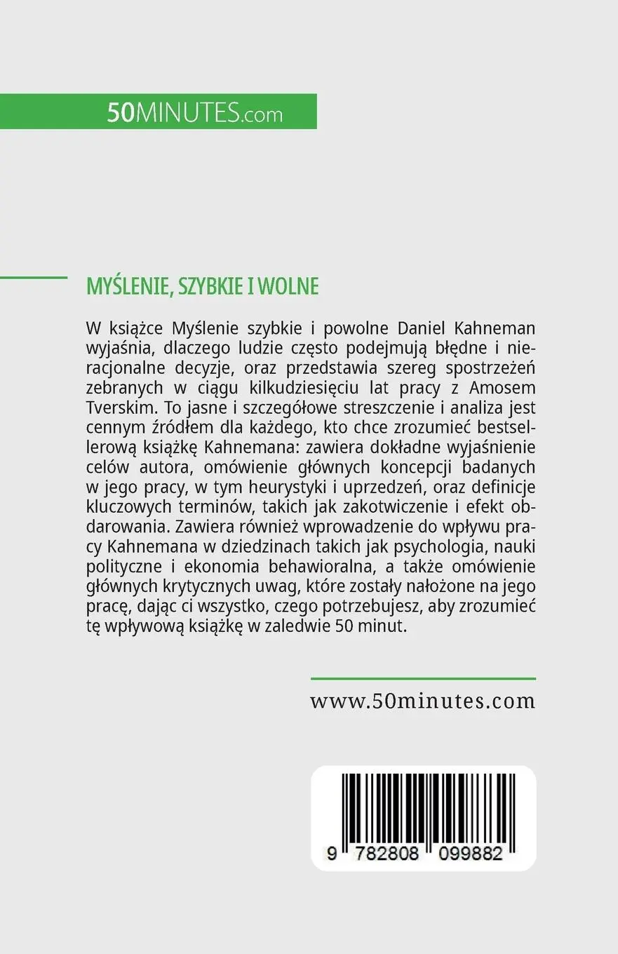 Rückseite: 9782808099882 | My¿lenie, szybkie i wolne | Dries Glorieux | Taschenbuch | Polnisch