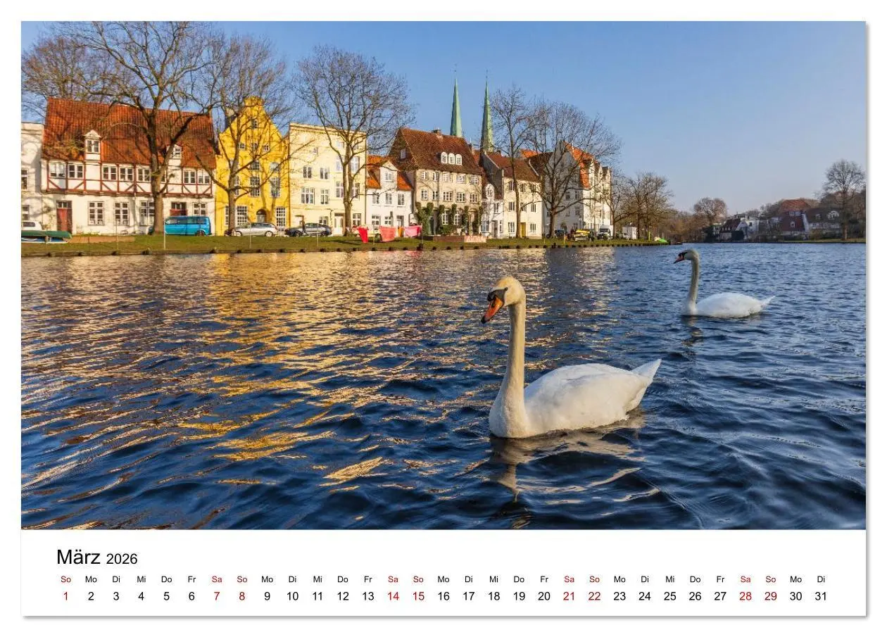 Bild: 9783516609882 | Lübeck - Im Licht der Zeit (Tischkalender 2026 DIN A5 quer),...