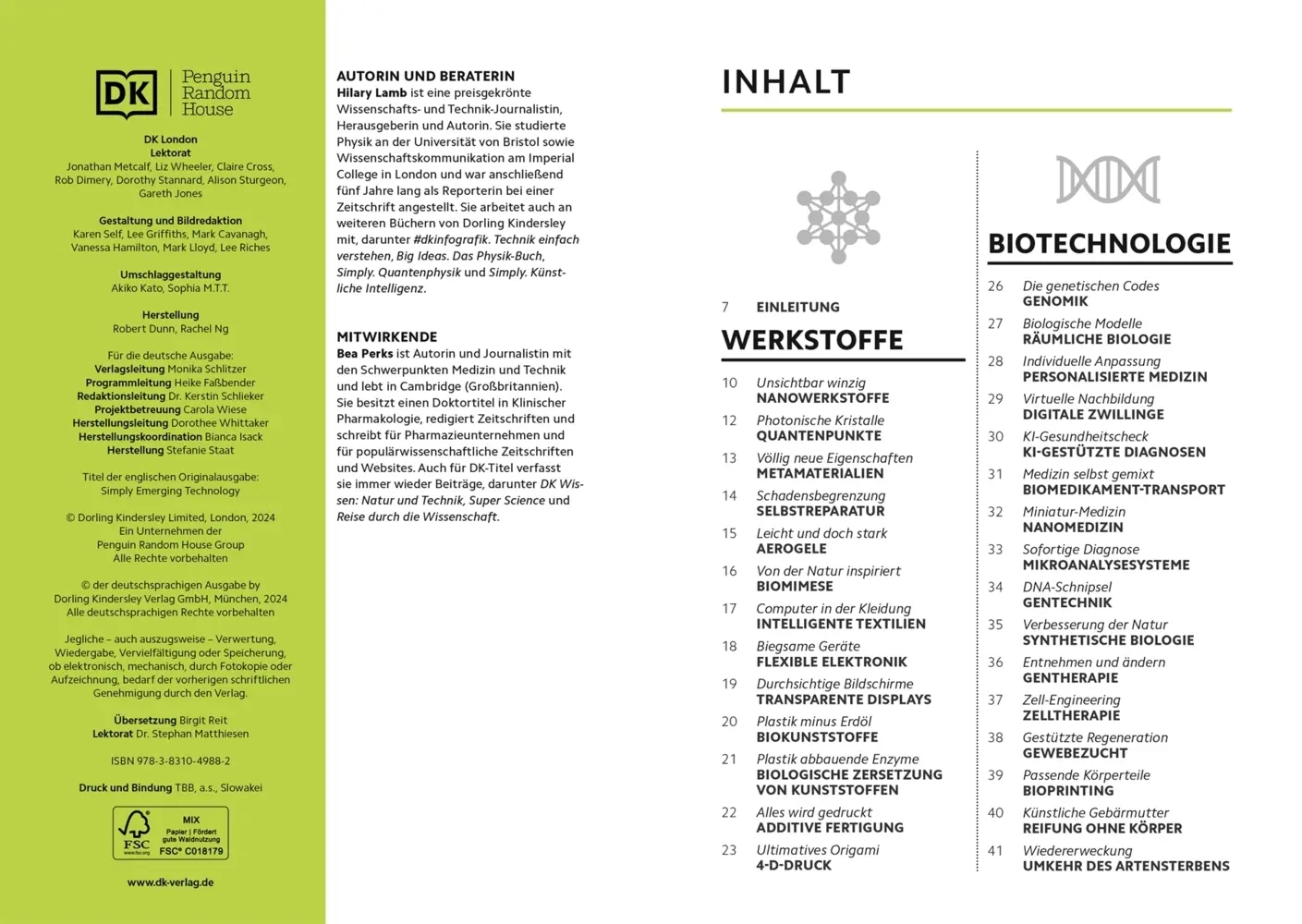 Rückseite: 9783831049882 | SIMPLY. Zukunftstechnologien | Hilary Lamb (u. a.) | Buch | 160 S.
